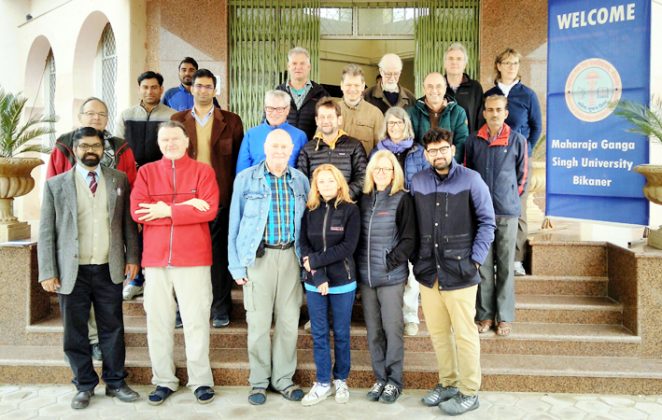 Group photo of the European group who visited the University of Maharaja Gangasingh Bikaner