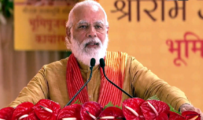 Prime Minister Narendra Modi in Ayodhya