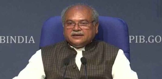 Agriculture Minister Narendra Singh Tomar