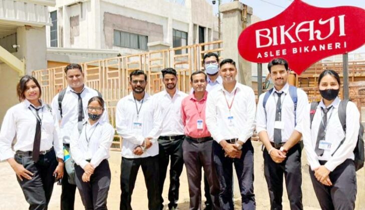 Students of Engineering College Bikaner at Bikaji Plant