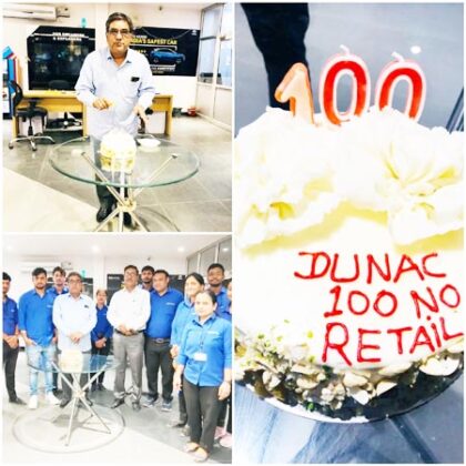 Dunec Motors organizes celebrations on 100 car sales in Bikaner