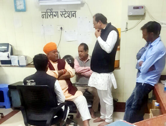 jethanand vyas mla in pbm hospital