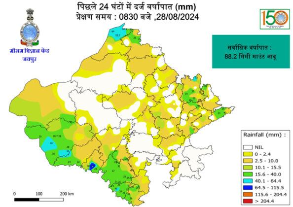 rain in rajasthan today