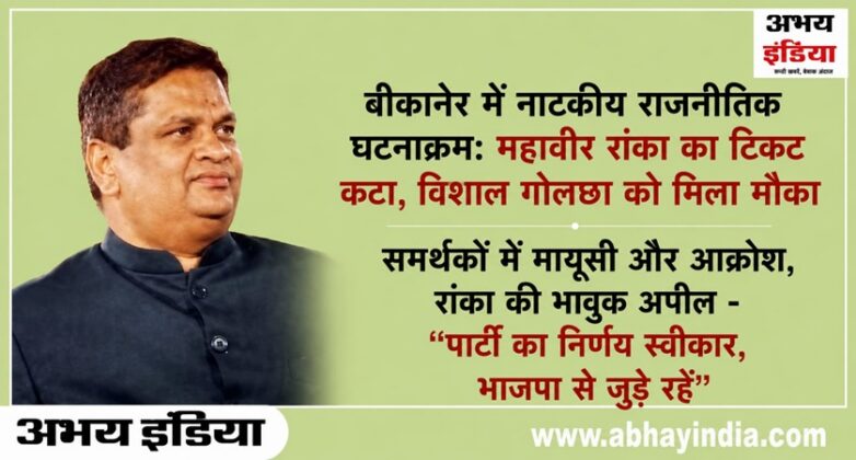 Mahavir Ranka Leader Bikaner