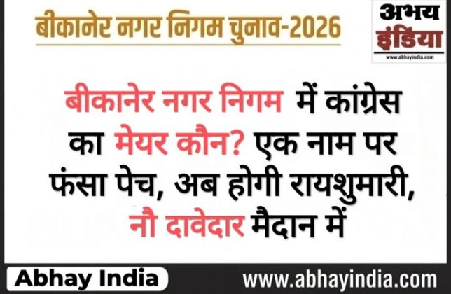 bikaner nagar nigam 2026 election