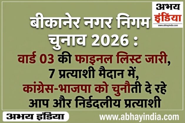 bikaner nagar nigam ward 3