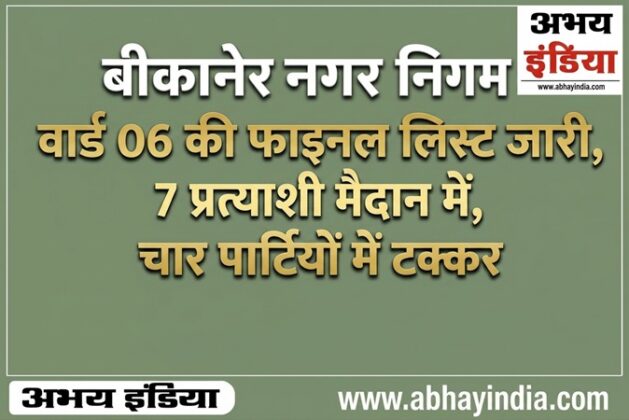 bikaner nagar nigam ward 6