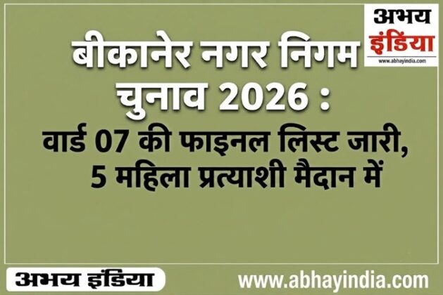 bikaner nagar nigam ward 7